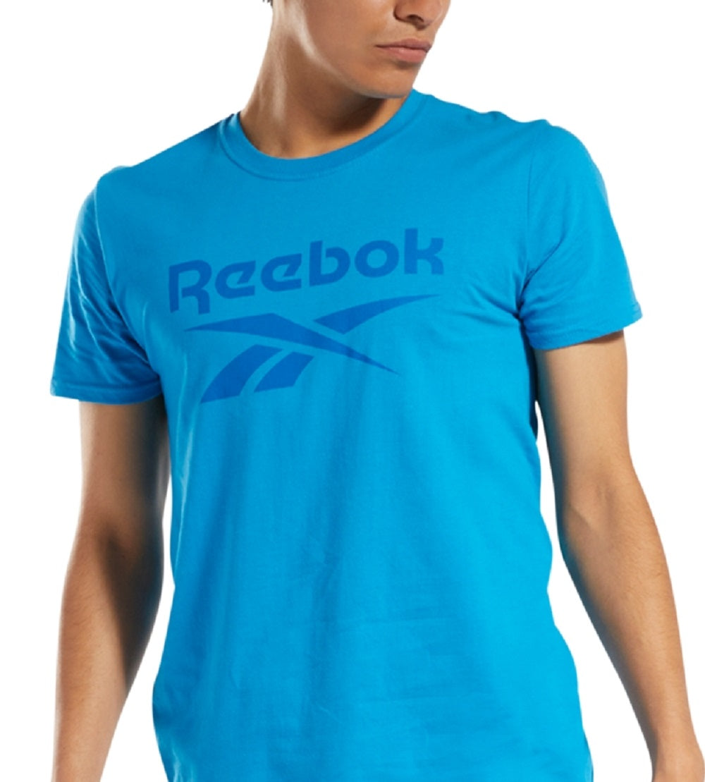 Reebok Men's Identity Logo Graphic T-Shirt Blue Size Large