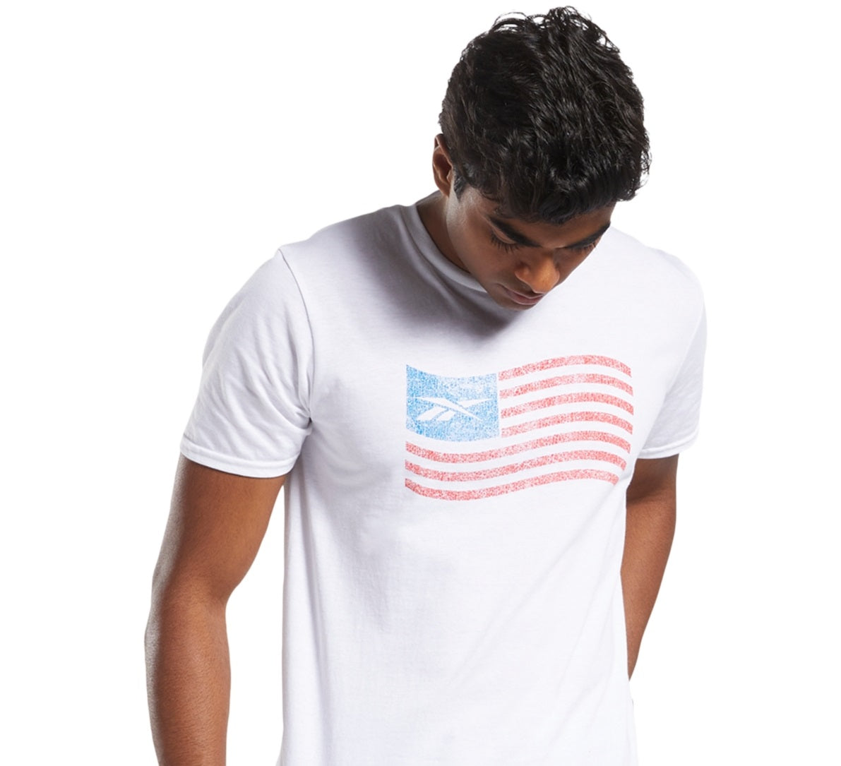 Rebook Men's Graphic T-Shirt White Size Medium