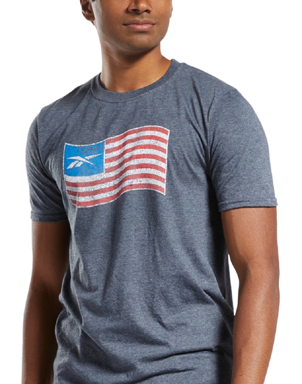 Rebook Men's Graphic T-Shirt Gray Size XX-Large