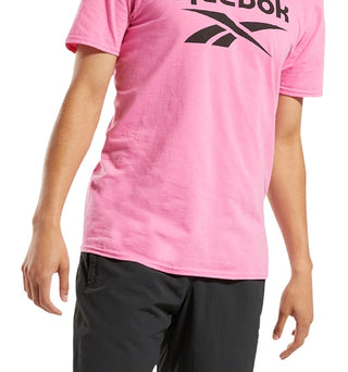 Reebok Men's Identity Logo Graphic T-Shirt Pink Size X-Large
