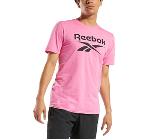 Reebok Men's Identity Logo Graphic T-Shirt Pink Size X-Large