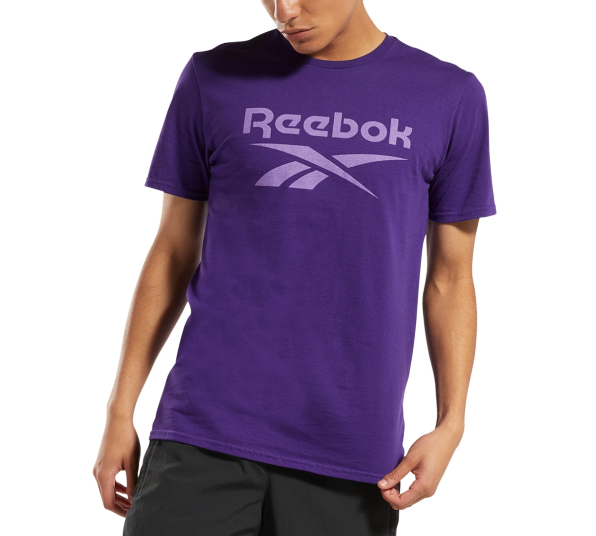 Reebok Men's Identity Logo Graphic T-Shirt Purple Size XX-Large
