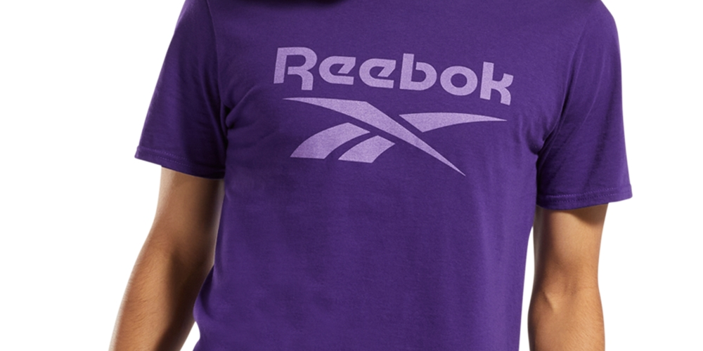 Reebok Men's Identity Logo Graphic T-Shirt Purple Size XX-Large