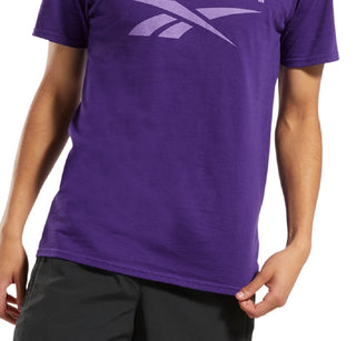 Reebok Men's Identity Logo Graphic T-Shirt Purple Size Small