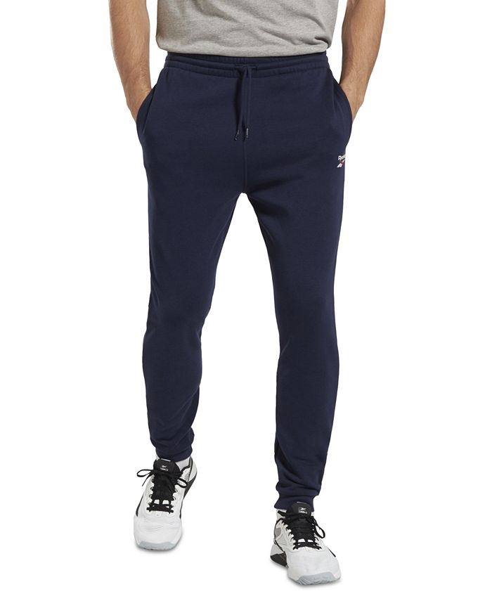Reebok Men's Identity Classic Fit Fleece Joggers Blue Size Small