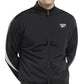 Reebok Men's Regular Fit Pieced Colorblocked Track Jacket Black Size Large
