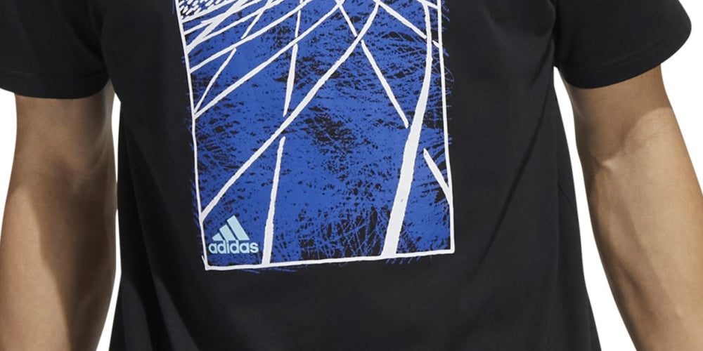 adidas Men's Sketch Track T-Shirt Black Size Large