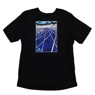 adidas Men's Sketch Track T-Shirt Black Size Small