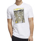 adidas Men's Sketch Track Graphic T-Shirt White Size Medium
