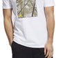 adidas Men's Sketch Track Graphic T-Shirt White Size Medium