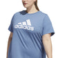 adidas Women's Cotton Logo T-Shirt Blue