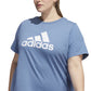 adidas Women's Cotton Logo T-Shirt Blue