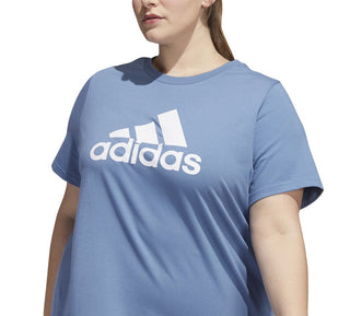 adidas Women's Cotton Logo T-Shirt Blue