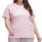 adidas Women's Cotton Logo T-Shirt Pink Size 3X