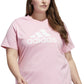 adidas Women's Cotton Logo T-Shirt Pink Size 3X