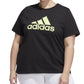 adidas Women's Cotton Logo T-Shirt Black Size 2X