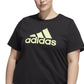 adidas Women's Cotton Logo T-Shirt Black Size 2X