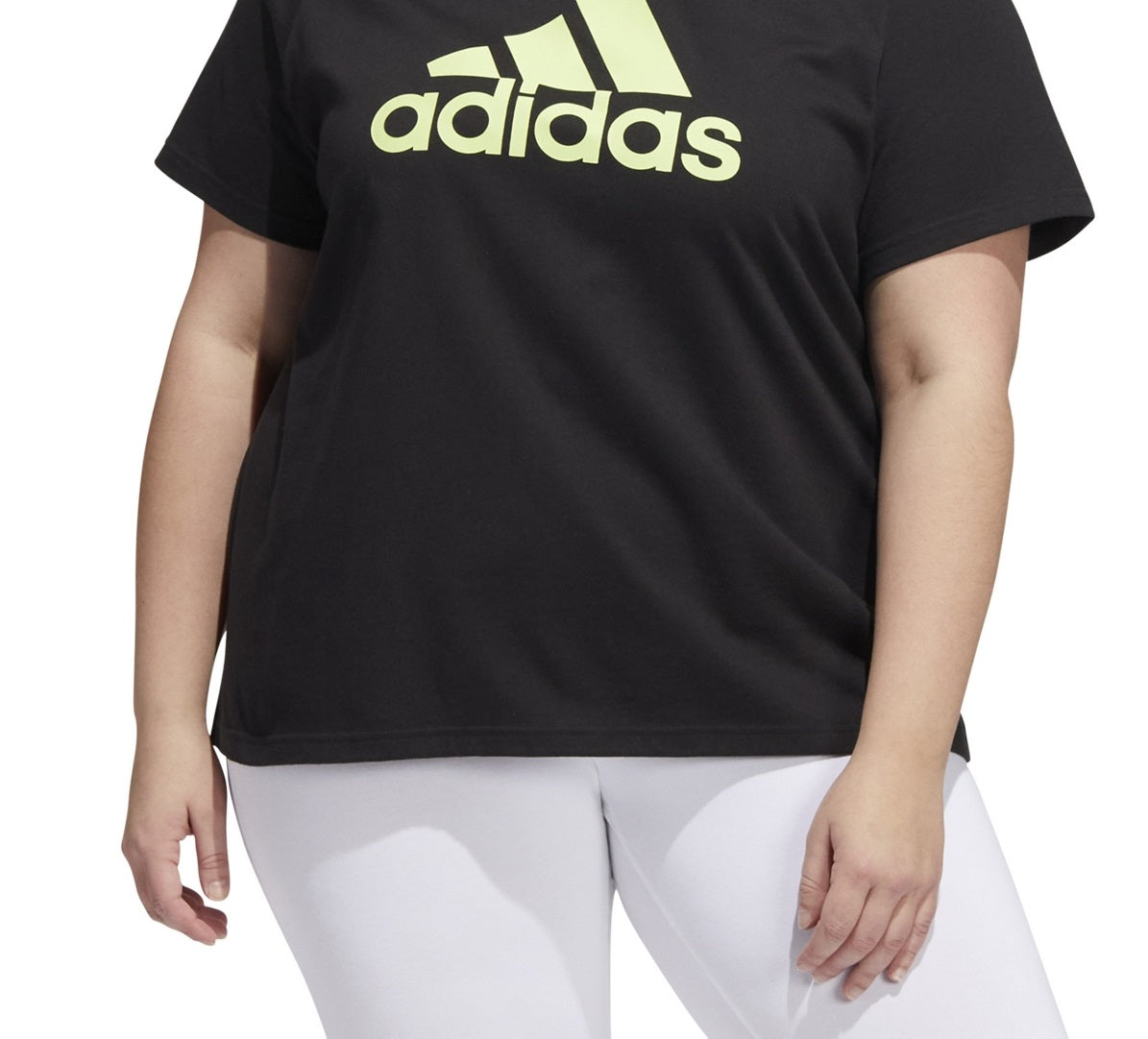 adidas Women's Cotton Logo T-Shirt Black Size 3X