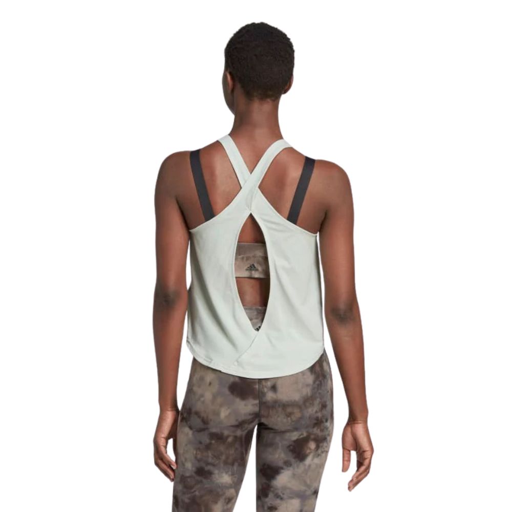 Adidas Women's Green Yoga Studio Loop-Back Tank Top Size X-Small