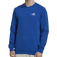 adidas Men's Feel Cozy Essentials Classic Fit Embroidered Logo Fleece Sweatshirt Blue Size Medium