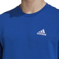 adidas Men's Feel Cozy Essentials Classic Fit Embroidered Logo Fleece Sweatshirt Blue Size Medium