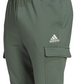 adidas Men's Essentials Regular Tapered Fit Fleece Cargo Joggers Green Size XX-Large