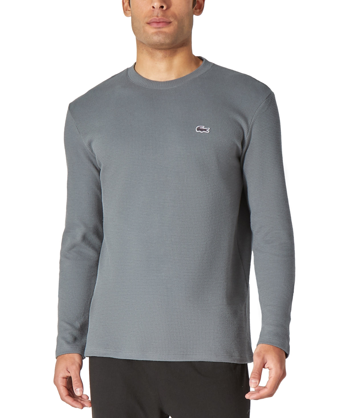 Lacoste Men's Lacoste Thermal Shirt Gray Size XX-Large