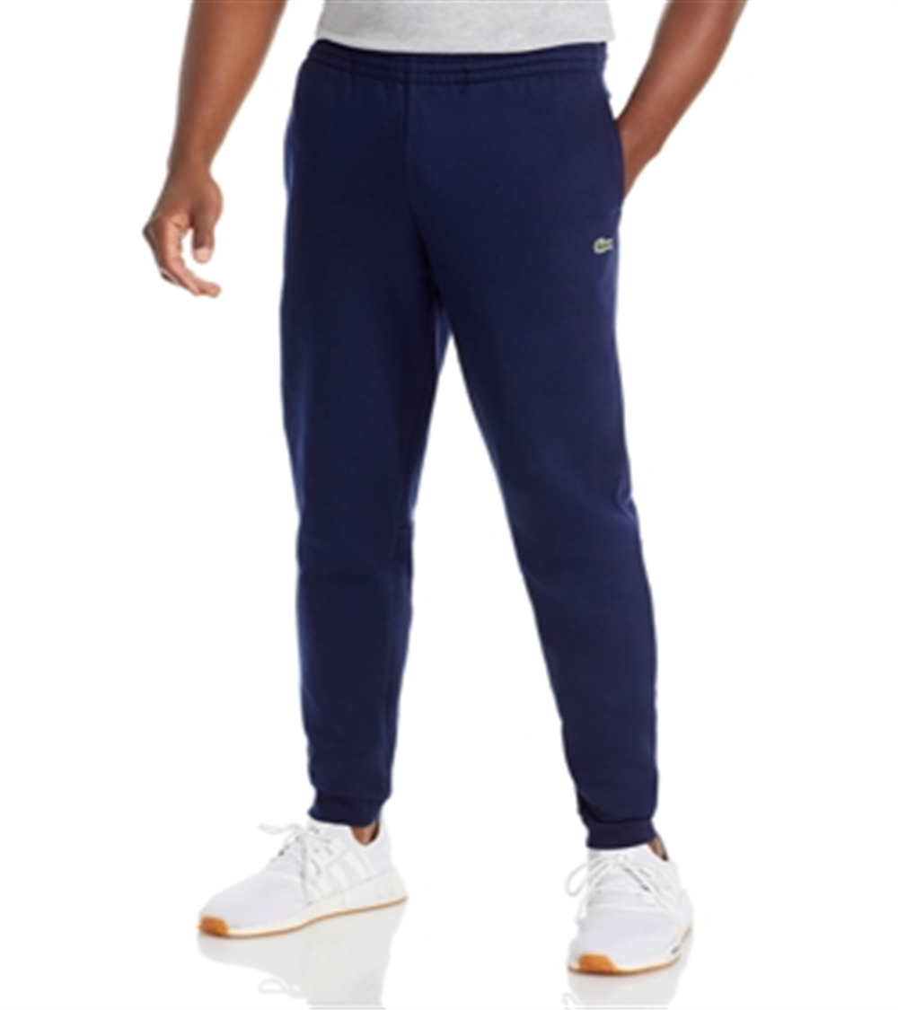 Lacoste Men's Tapered Fit Fleece Track Pants Blue Size 7