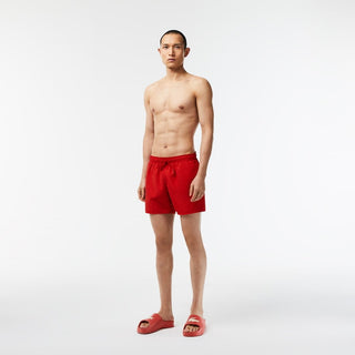 Lacoste Men's Light Quick Dry Swim Shorts Red Size XX-Large