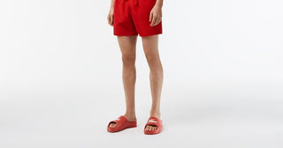 Lacoste Men's Light Quick Dry Swim Shorts Red Size XX-Large
