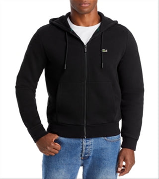 Lacoste Men's Classic Zip Front Hoodie Black Size 7