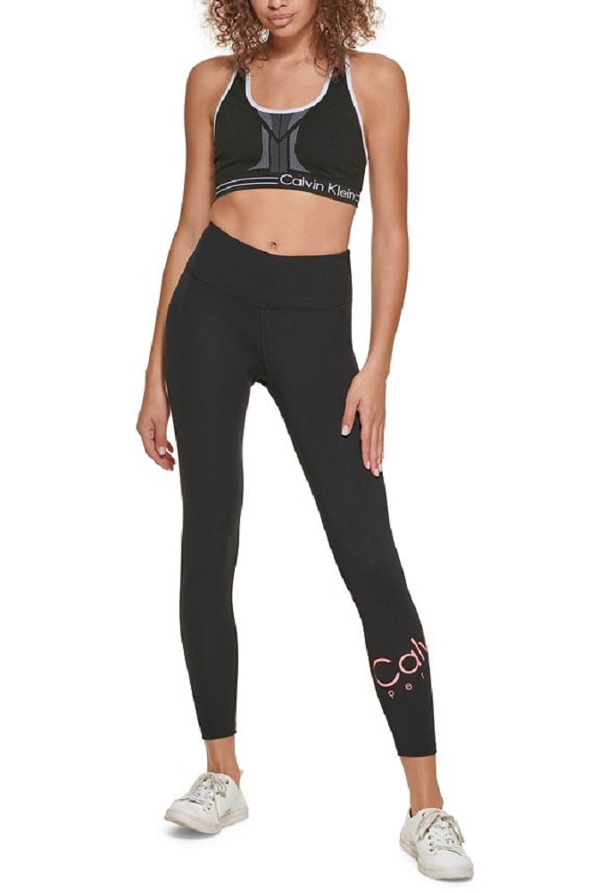 Calvin Klein Women\'s – Black 7/8 Leggings X-Large Logo Size Steals
