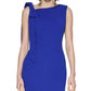 Calvin Klein Women's Asymmetrical Sheath Dress Blue Size 4