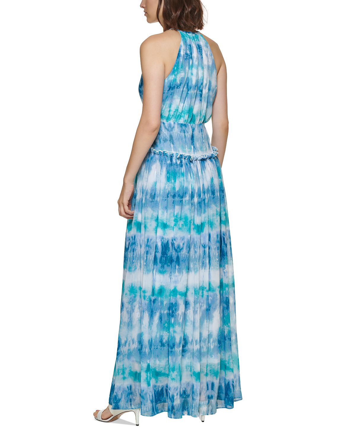 Calvin Klein Women's Tie Dye Printed Gown Blue Size 4