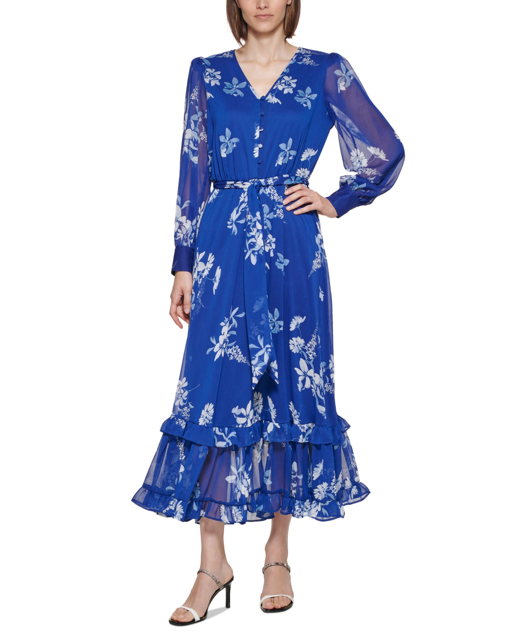sachin and babi light blue dress Ml monique lhuillier chiffon