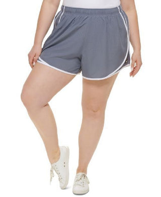 Calvin Klein Women's Smocked Waist Shorts Gray Size 1X