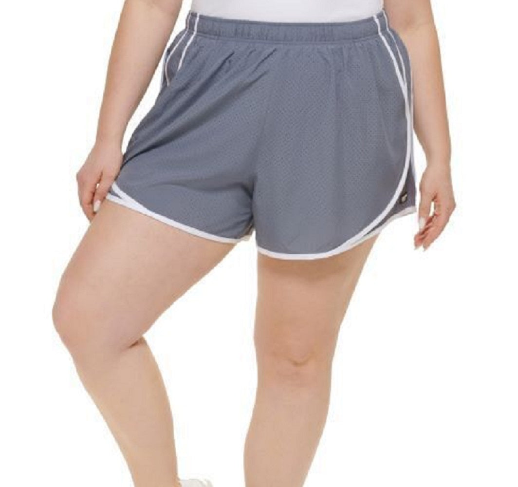 Calvin Klein Women's Smocked Waist Shorts Gray Size 1X