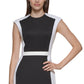 Calvin Klein Women's Colorblocked Shift Dress Black Size 12Petite