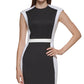 Calvin Klein Women's Colorblocked Scuba Sheath Dress Black Size 16