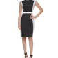 Calvin Klein Women's Colorblocked Scuba Sheath Dress Black Size 14