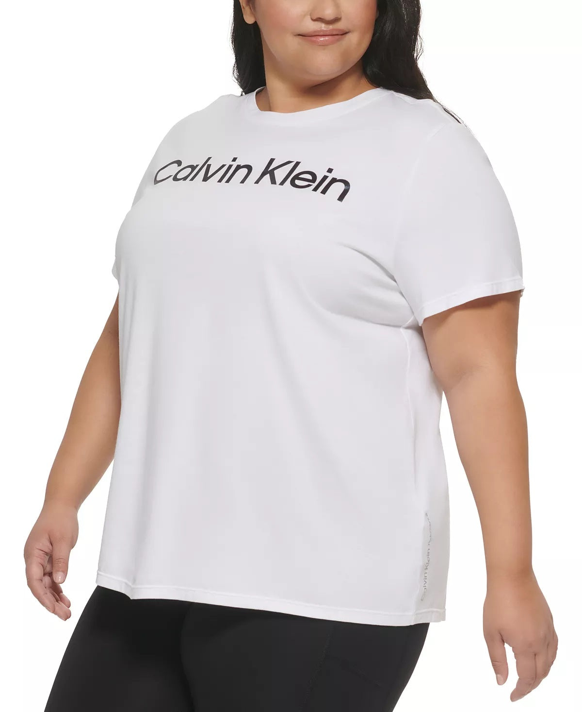 Calvin Klein Women's Performance Logo Graphic T-Shirt White Size 3X