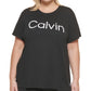 Calvin Klein Women's Performance Plus Logo Graphic T-Shirt Black Size 3X