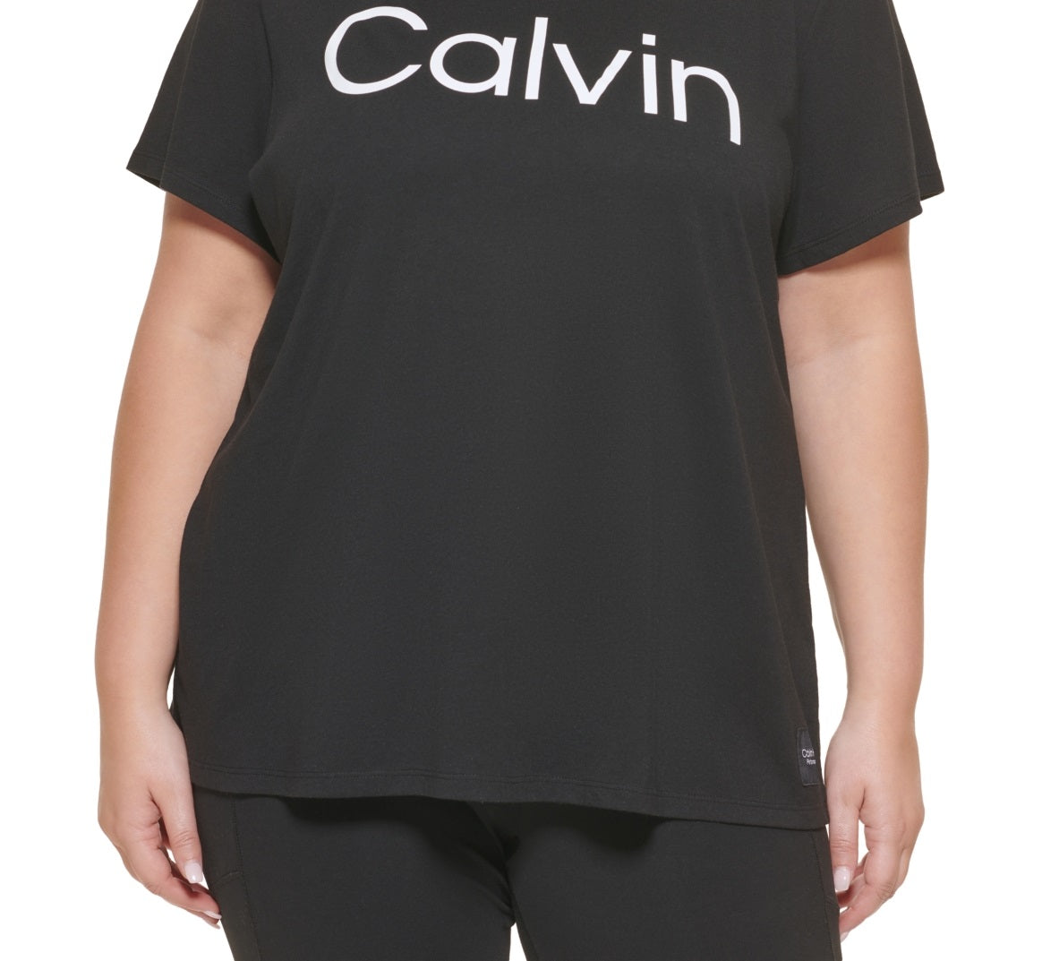 Calvin Klein Women's Logo Graphic T Shirt Black Size 2X