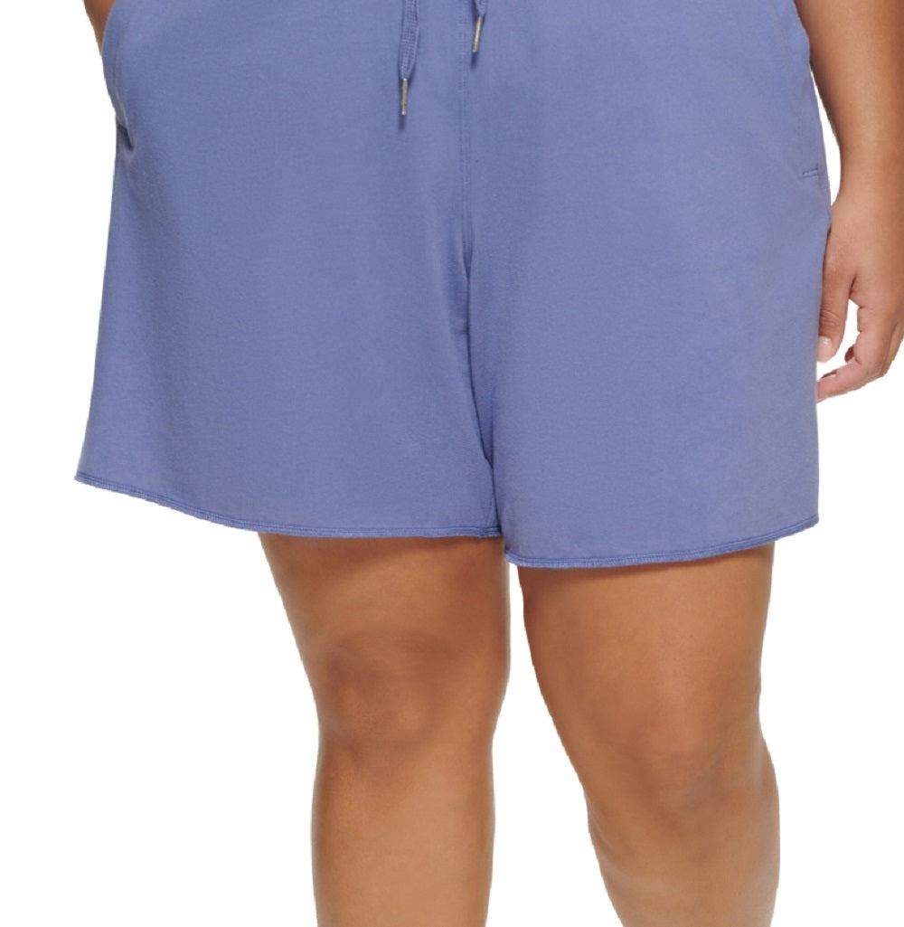 Calvin Klein Women's High Waist Cotton Shorts Blue Size 2X