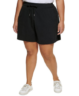 Calvin Klein Women's High Waist Cotton Shorts Black
