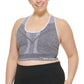Calvin Klein Women's Reversible Medium Impact Sports Bra Gray Size 1X