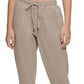 Calvin Klein Women's Garment Dye Smocked Waist Joggers Brown Size Medium