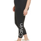 Calvin Klein Women's Logo High Waist Leggings Black Size 1X