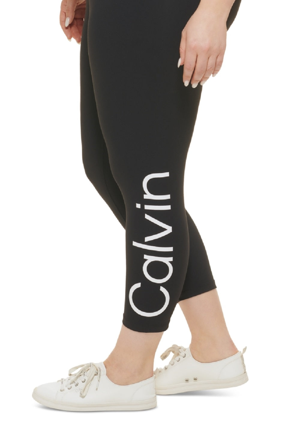 Calvin Klein Women's Logo High Waist Leggings Black Size 1X