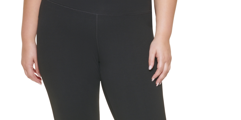 Calvin Klein Women's 7/8 Length Logo Leggings Black Size 1X